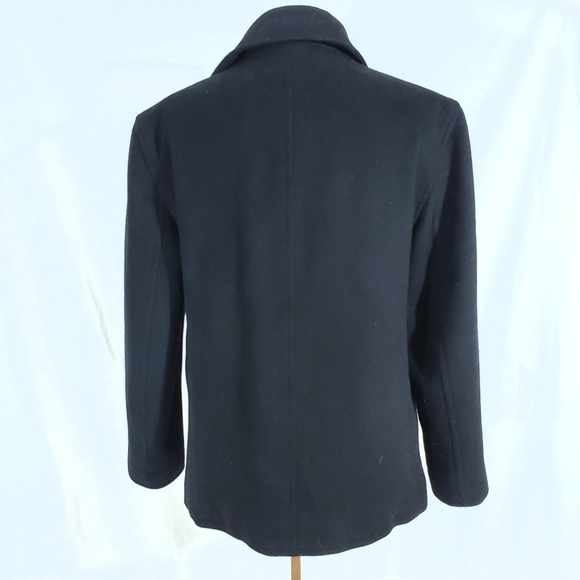 J. Crew Black Wool & Cashmere Winter Pea Coat - Picture 7 of 11